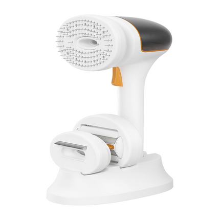 Rechargeable Cordless Grooming Brush for Pets with Suction Stand & Red/Blue LED Lights
