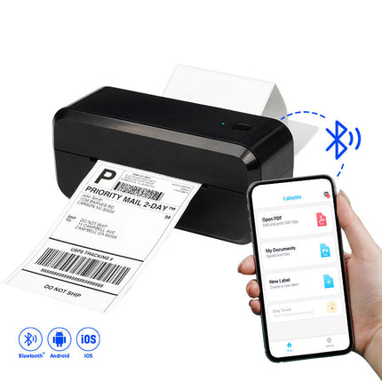 Portable Bluetooth Thermal Label Printer with USB Connectivity and 203 DPI Printing