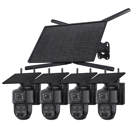 Solar Powered 4 Channel 4G Security System with Wireless 6MP Cameras