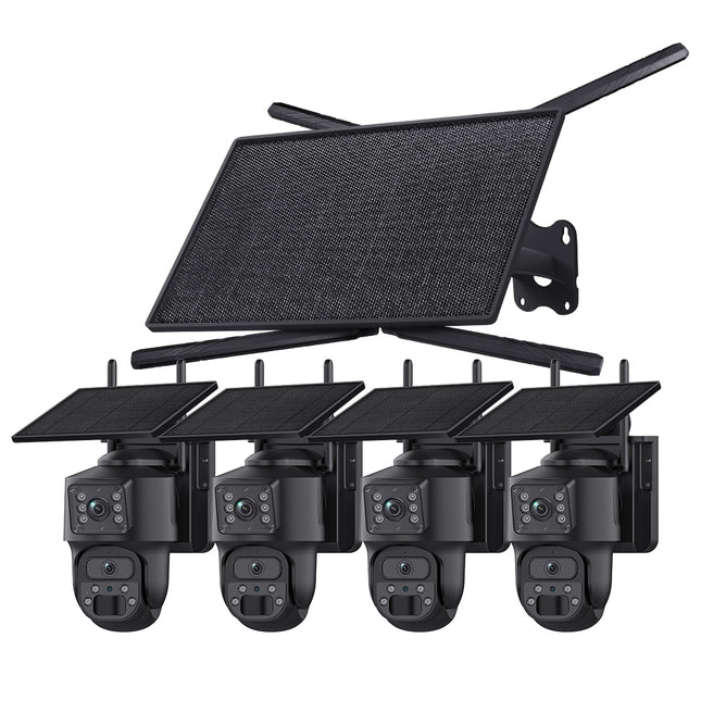 Solar Powered 4 Channel 4G Security System with Wireless 6MP Cameras