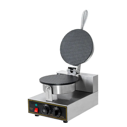 Commercial Electric Waffle Cone & Egg Roll Maker – Single Plate, Adjustable Heat, 1000W