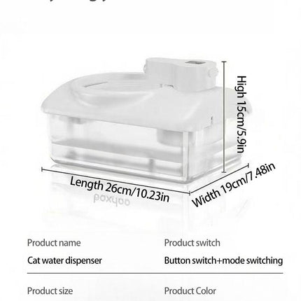 Portable 2.5L Wireless Pet Water Fountain with Rechargeable Battery and Induction Water Dispensing Yellow