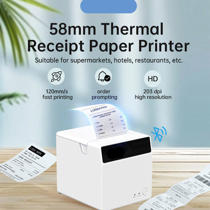Portable Thermal Label Printer 53mm USB & Bluetooth with 203 DPI High-Speed Printing