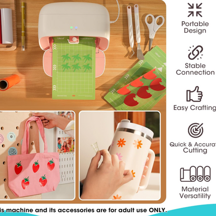 Portable Vinyl Cutting Machine with Wireless Connectivity and Design Software Support