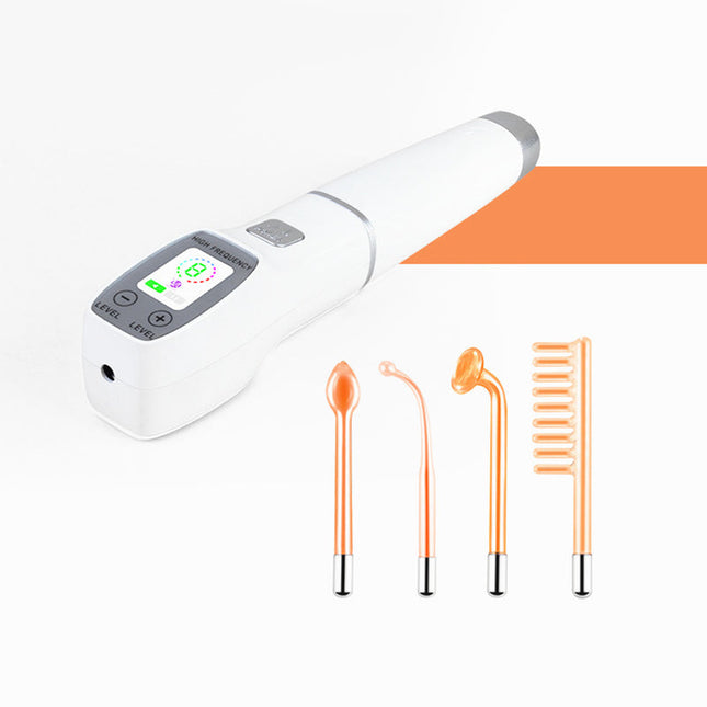 High Frequency Facial Wand Kit – Portable Skin & Scalp Therapy Device with 4 Glass Electrodes