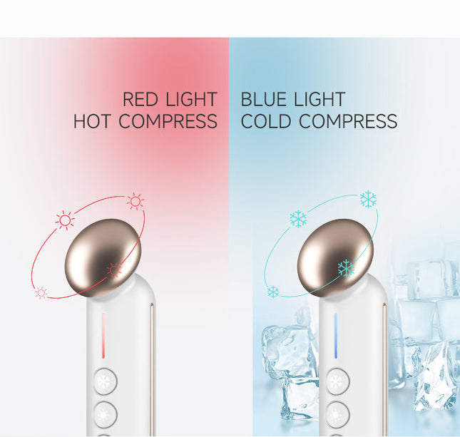 Cordless Hot & Cold Eye Massager with Vibration and Ion Absorption White