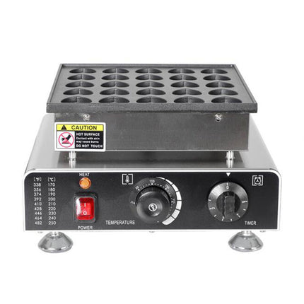 850W Stainless Steel Mini Waffle Iron (Non-Stick Plates) with Variable Temperature Control – NP-25