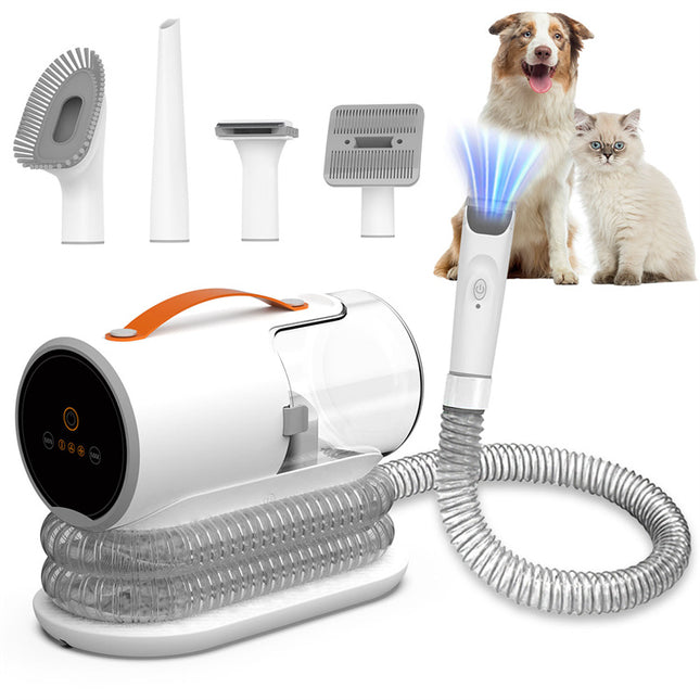 Portable Pet Grooming Vacuum with 12000Pa Suction, Rechargeable Hair Clipper for Dogs & Cats