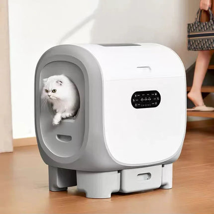 Automatic Smart Cat Litter System with Mobile App Control – Extra-Large 101L Space & Smell Reduction