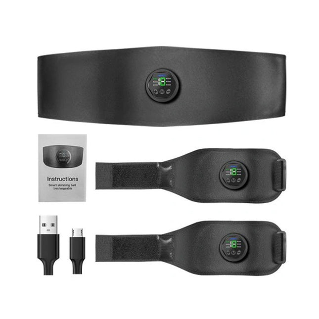Wireless EMS Abdominal Toning Belt – Rechargeable Core Trainer with 8 Pads, 6 Programs & 18 Power Levels