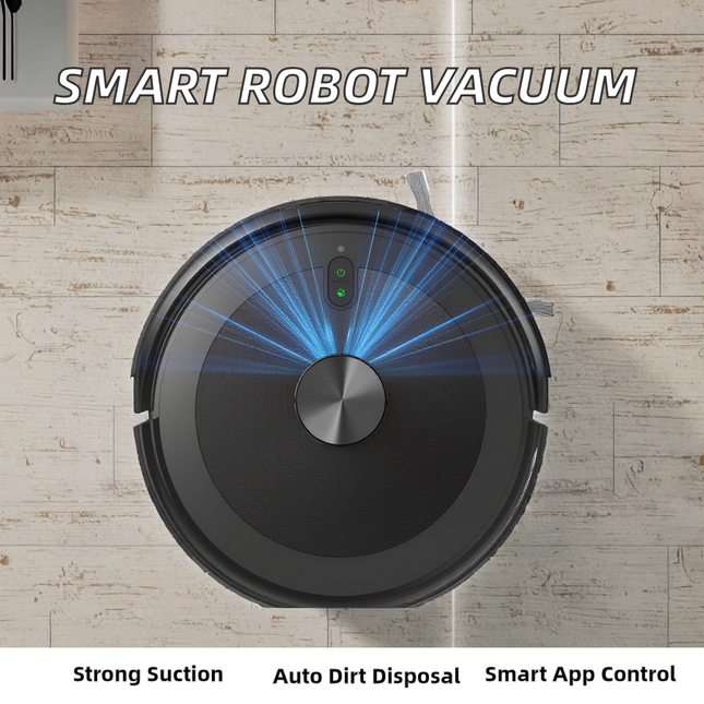 Robot Vacuum Mop Battery Powered 3-in-1 with LDS Navigation High Suction App Control