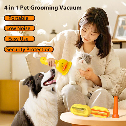 Portable Duck Shape Pet Drying Comb 70W Two-Speed Grooming Brush for Dogs & Cats