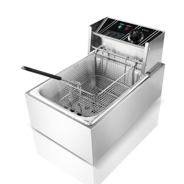 Commercial Electric Deep Fryer 2500W Stainless Steel Countertop Cooking Fryer