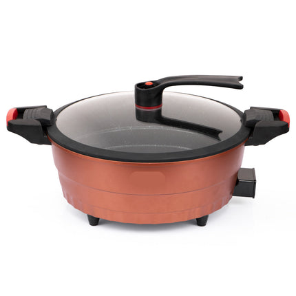 8L Electric Hot Pot with Non-Stick Inner Pot, Digital Temperature Control, 1350W