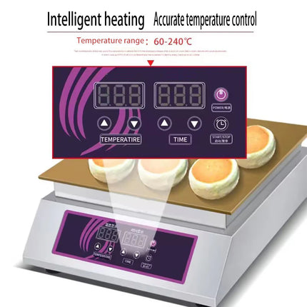 Electric Souffle Pancake & Mini Waffle Maker – Stainless Steel Body 1300W