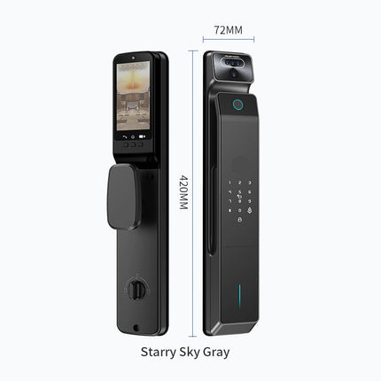 Smart WiFi Front Door Lock with Face Recognition, Palm Vein, Fingerprint & HD Camera