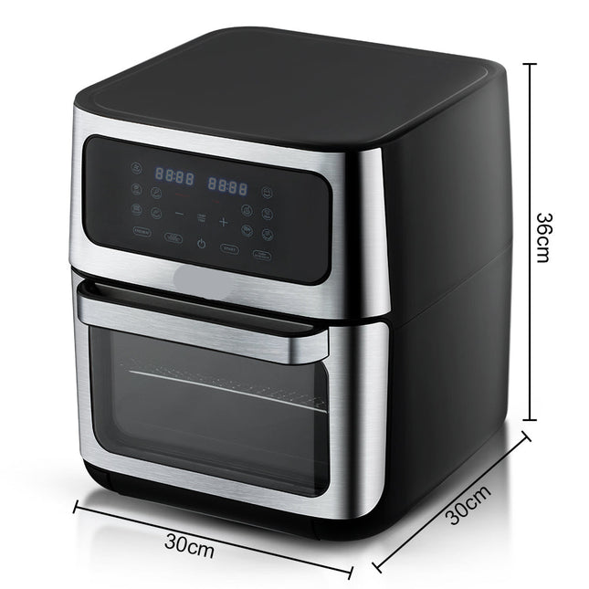 12L Digital Air Fryer Oven with Viewing Window, LED Touch Screen & Adjustable Temperature 1800W