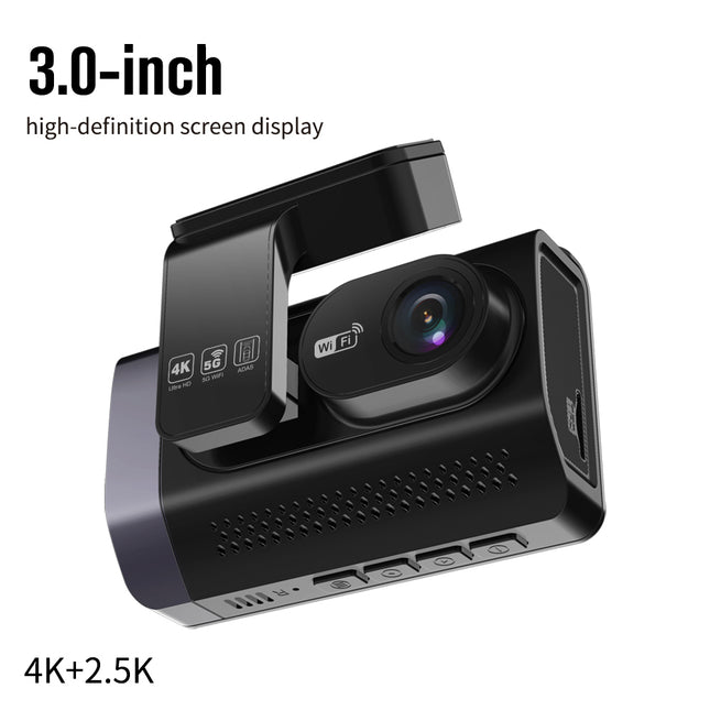 Dual Lens 4K Dash Camera with 2.5K Rear Camera, WiFi, 24 Hour Parking Monitor and G-Sensor