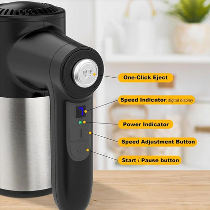Portable Cordless Hand Mixer 7-Speed Rechargeable Design with Storage Base