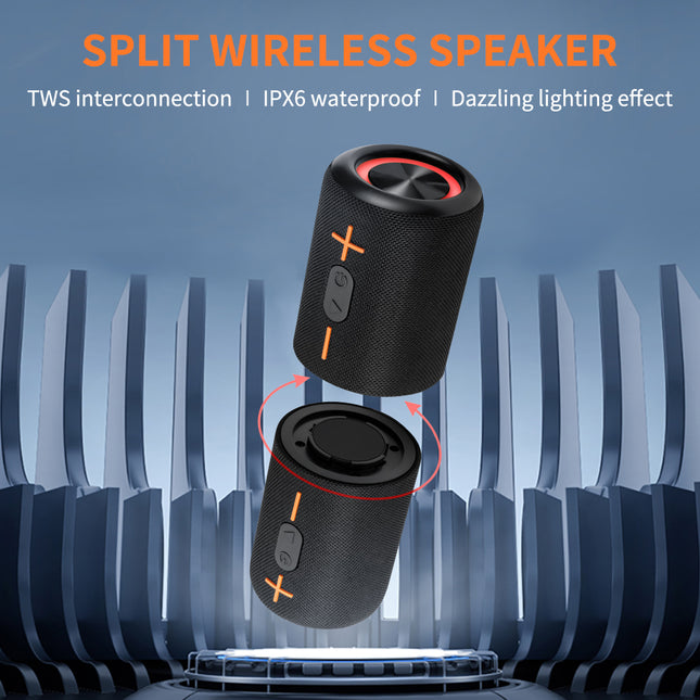 Portable 20W Bluetooth Stereo Speaker with RGB Lights, TWS Pairing & IPX5 Waterproof