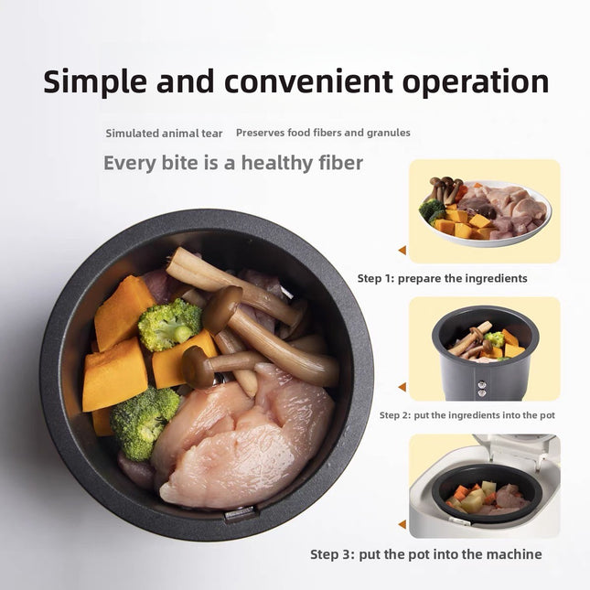 Automatic Pet Food Maker for Homemade Wet & Dry Food with Intelligent Cooking Functions
