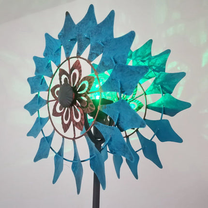 Outdoor 3D Metal Kinetic Wind Spinner Weather Resistant Garden Yard Sculpture
