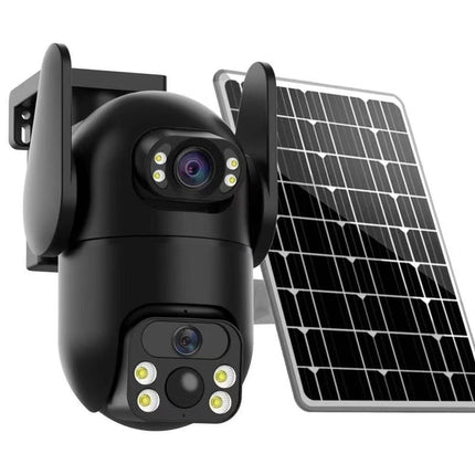 Solar 4G PTZ Security Camera 4MP with Dual View, Long-Life Battery & Full Rotation Control
