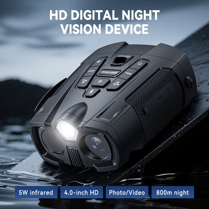 Rechargeable Infrared Night Vision Goggles with 10x Zoom & Large 4” Display