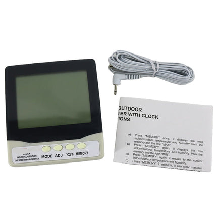 Digital Indoor Climate Monitor with LCD Screen for Accurate Room Humidity & Temperature