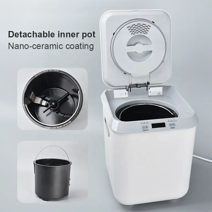 Compact 2.5L Food Waste Grinder with Odor Reduction and Automatic Cleaning Mode