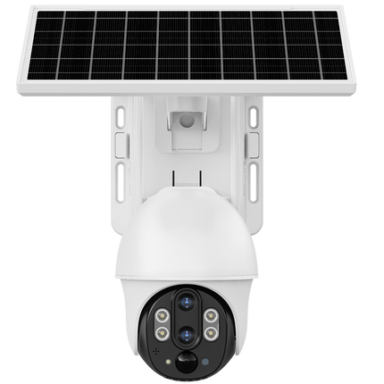 4G Solar PTZ Surveillance Camera System with Dual 3MP Lenses and Smart Night Monitoring