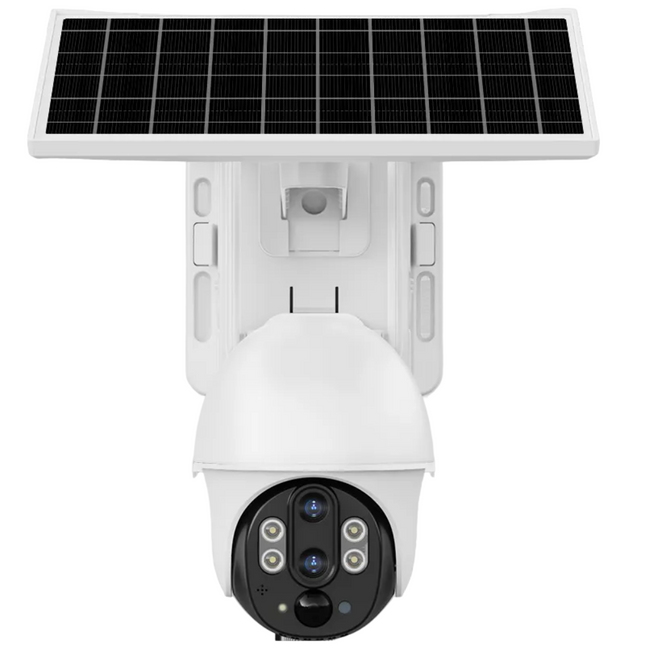 4G Solar PTZ Surveillance Camera System with Dual 3MP Lenses and Smart Night Monitoring