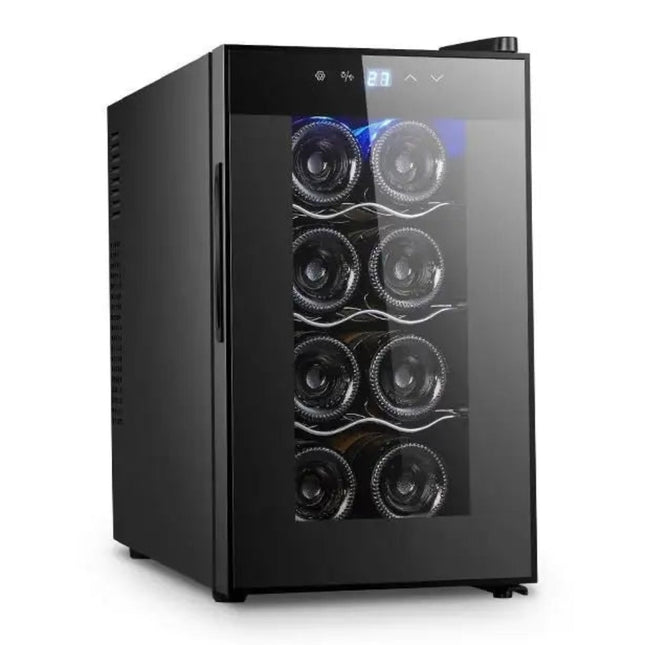 Single-Zone 25L Wine Fridge – 8-Bottle Thermoelectric Cooler with Touch Control
