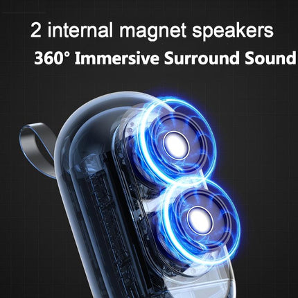 Portable Bluetooth RGB Karaoke Soundbar with 8 Inch Speaker and DSP Audio Black