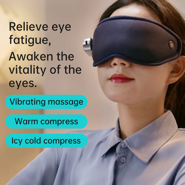 Portable Eye Massager with Heat, Cooling, Vibration, and Adjustable Strap
