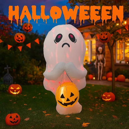 Outdoor LED Inflatable Decoration with White & Flame Lighting 3m Power Cord