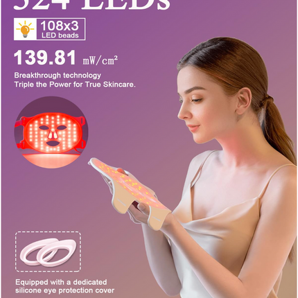 Portable 7-Colour LED Facial Therapy Mask Silicone Handheld Photon Skin Care Device