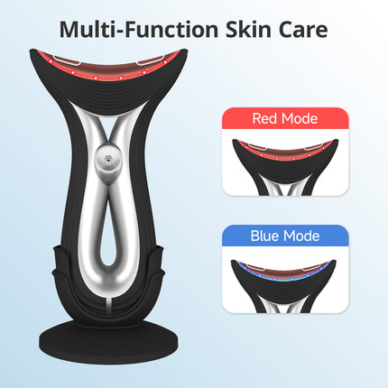 Portable EMS Neck Therapy Massager with Heating & Cooling Modes Rechargeable White