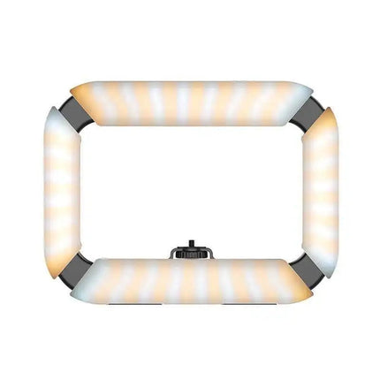Portable Smartphone LED Video Rig with Ring Light and Cold Shoe Microphone Mount