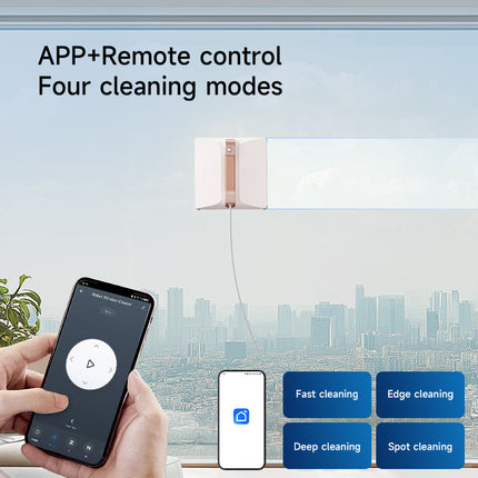 Smart Window Cleaning Robot with 7000Pa Suction, App & Remote Control, Anti-Fall Safety