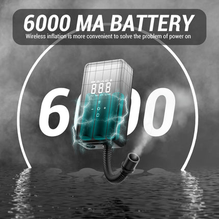 Portable 150PSI Bike Tyre Inflator 6000mAh Rechargeable with Dual Cylinder