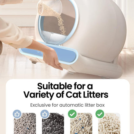 Smart Automatic Cat Litter Box 65L with App Control for Multi-Cat Households