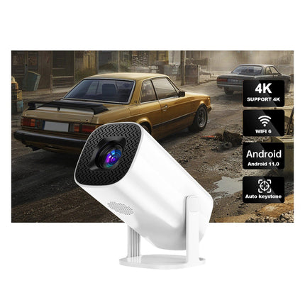 Compact 720P HD Smart Projector with Dual-Band WiFi and Bluetooth 5.0 – White
