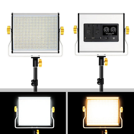 Studio LED Light 480 LEDs, 3200-6500K Dual Tone, Rechargeable with Sony NP-F Battery