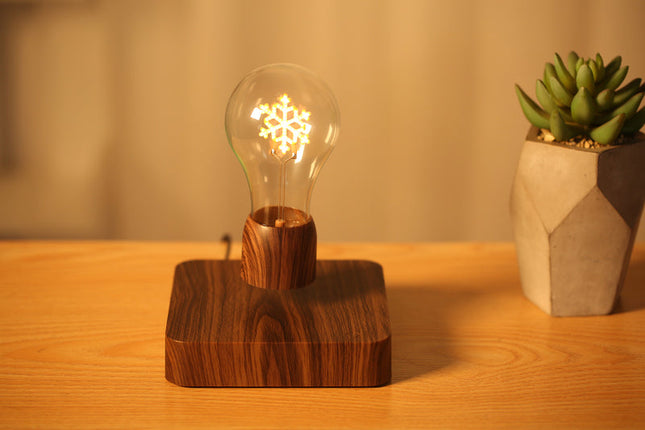 Magnetic Levitating LED Lamp with Artistic Filament & Touch Sensor Base