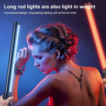 Portable Rechargeable RGB LED Stick Light OLED Screen 20 Effects 2500–9000K Vlogging