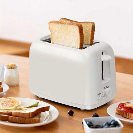 Compact 650W Multi-Slice Toaster White Plastic for Toast and Baked Snacks