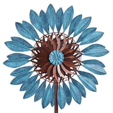 Hand-Painted Metal Garden Windmill – Outdoor Decorative Yard Ornament