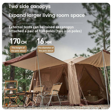 Portable Automatic Cabin Tent – Double Layer, UV Protection, Spacious Family Design