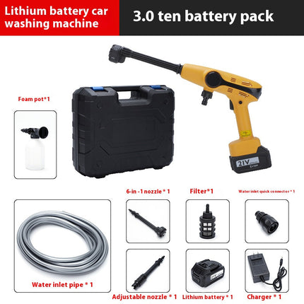 21V Cordless High-Pressure Car and Outdoor Washer – Portable Battery-Powered Cleaner for Vehicles, Patios and Floors